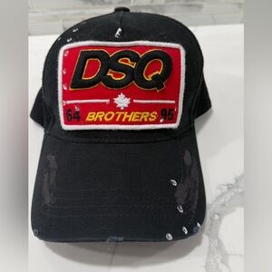 DSQUARED2 Black and Red Logo Cap